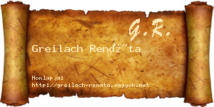 Greilach Renáta névjegykártya